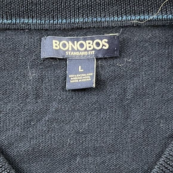 Bonobos Sweater Mens Large Blue Knitted Wool Standard Fit Dadcore Classic - Picture 6 of 7